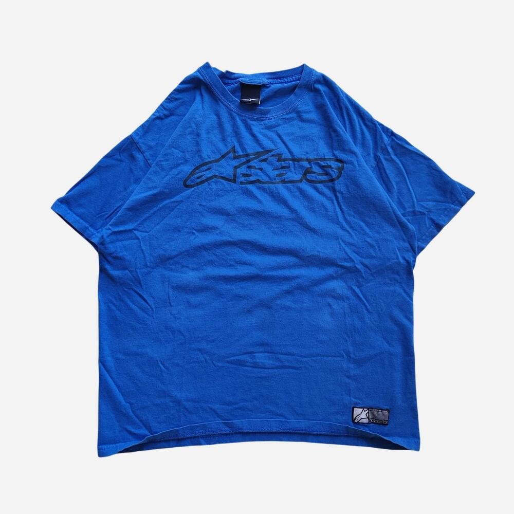 Alpinestars blue cotton t-shirt with black logo